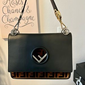 Fendi Kan bag with velvet logos